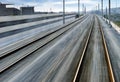 The way forward railway under the blue sky