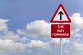 The Way forward signpost in the sky Royalty Free Stock Photo