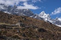 Way between the Gokyo and Machhermo Royalty Free Stock Photo