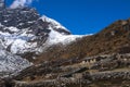 Way between the Gokyo and Machhermo Royalty Free Stock Photo