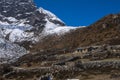 Way between the Gokyo and Machhermo Royalty Free Stock Photo