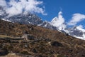 Way between the Gokyo and Machhermo Royalty Free Stock Photo