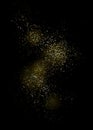 Way of gold dust. Wave of sparkling particles. Royalty Free Stock Photo
