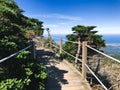 Way on Hallasan volcano. Jeju island, South Korea