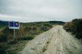 Way Marking sign on Trail of the Way of St James Pilgrimage Trail Camino de Santiago - sep 2022