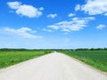 Beautiful simple road and fields, Lithuania