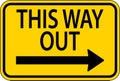 This Way Out Right Arrow Sign On White Background Royalty Free Stock Photo