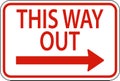 This Way Out Right Arrow Sign On White Background Royalty Free Stock Photo