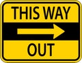 This Way Out Right Arrow Sign On White Background Royalty Free Stock Photo