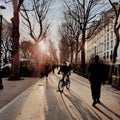 Way of parisian life at the boulevard de la Villette, nineteenth district, Paris, France