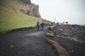 Way, path from parking spot to Black Sand Beach Reynisfjara, Iceland Royalty Free Stock Photo