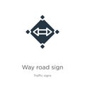 Way road sign icon vector. Trendy flat way road sign icon from traffic signs collection isolated on white background. Vector Royalty Free Stock Photo