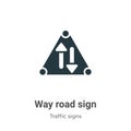 Way road sign vector icon on white background. Flat vector way road sign icon symbol sign from modern traffic signs collection for