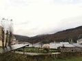 The Way of St. James between valleys and mountains. In Galicia Northwest Spain.