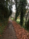 The Way of St. James between valleys and mountains. In Galicia Northwest Spain.