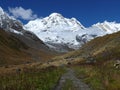 Way to Annapurna Base Camp Royalty Free Stock Photo