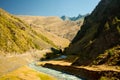 The way to Atsunta pass, Tusheti, Georgia Royalty Free Stock Photo