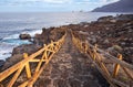 Way to beach Playa Charco los Sargos at El Hierro, Canary Islands