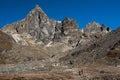 way to chola pass on everest base camp trekking route region fro Royalty Free Stock Photo