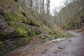 On the way to Drachenschlucht dragonÃÂ´s canyon in Eisenach, ThÃÂ¼ringen in Germany Royalty Free Stock Photo