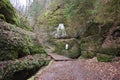 On the way to Drachenschlucht dragonÃÂ´s canyon in Eisenach, ThÃÂ¼ringen in Germany Royalty Free Stock Photo