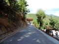Way to Drubthob Goemba Nunnery, Thimphu, Bhutan Royalty Free Stock Photo