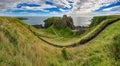 Way to Dunnottar Castle (Aberdeenshire, Scotland) Royalty Free Stock Photo