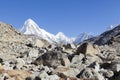 Way to Everest Base Camp.Sagarmatha national park, Nepalese himalayas. Spectacular views. Royalty Free Stock Photo