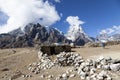 Way to Everest Base CampSagarmatha national park, Nepalese himalayas. Spectacular views. Royalty Free Stock Photo