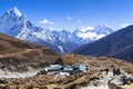 Way to Everest Base CampSagarmatha national park, Nepalese himalayas. Spectacular views. Royalty Free Stock Photo