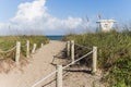 Way to Fort Pierce beach Royalty Free Stock Photo