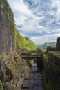 Way to Ganesh gate at  Lohagad Fort near Lonavala,Maharashtra,India Royalty Free Stock Photo