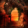 Way to light. Magic world Royalty Free Stock Photo