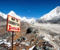 Way to mount everest b.c., Nepal Himalayas mountains Royalty Free Stock Photo