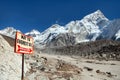 Way to mount everest b.c., Nepal Himalayas mountains Royalty Free Stock Photo