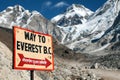 Way to mount everest b.c., Nepal Himalayas mountains Royalty Free Stock Photo