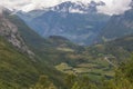 On the way to observation place in Dalsnibba mountain. Geiranger fjord Norway, selective focus Royalty Free Stock Photo