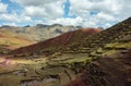 Way to Palccoyo rainbow mountains, Cusco/Peru Royalty Free Stock Photo