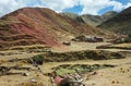 Way to Palccoyo rainbow mountains, Cusco/Peru Royalty Free Stock Photo