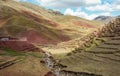 Way to Palccoyo rainbow mountains, Cusco/Peru Royalty Free Stock Photo