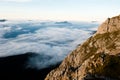 Distant vision high above the sky - On the way to the paek of the Zugspitze, Germanys highest summit