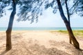 Way to the sand tropical beach Royalty Free Stock Photo