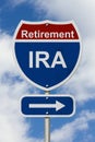 Way to save for your retirement Road Sign