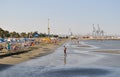 Way to the sea, streets in Cyprys, beach Royalty Free Stock Photo