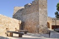 Way to the sea, streets in Cyprys, Larnaca Castle Royalty Free Stock Photo