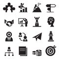 The way to success icons set