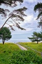 Way to the wedding place on the Baltic Sea beach in Binz. Registry office on the island of RÃÂ¼gen.