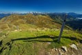 Way under Stemmerkogel with Hochkonig groupe on backround Royalty Free Stock Photo