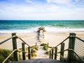 Way walk to the sea in Bournemouth, UK. This is a place for holiday and family time that you will be relaxed.