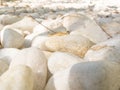 Way of White Seixo pebbles Stones textured background Royalty Free Stock Photo